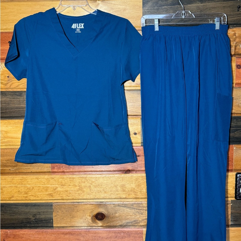 4FLEX Caribbean Blue Scrub set